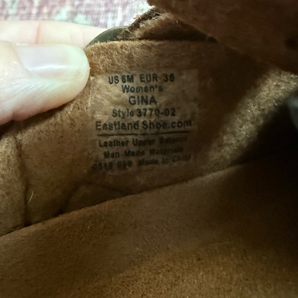 Eastland Dark Brown Leather Slip-On Clog Shoes 6M - Picture 7 of 7